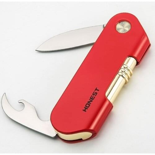 Honest Mens USB Charging Cigarette Lighter Outdoor Windproof With Swiss Army Knife Function Replaceable Tungsten Wire Long Time