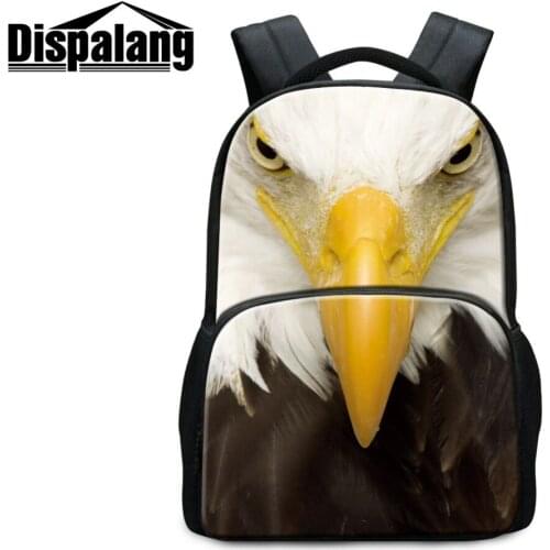 Dispalang Design Multi-function 17 Inch Felt Daypack Teenager High Quality Printing Animal Logo on Laptop Backpack for Men