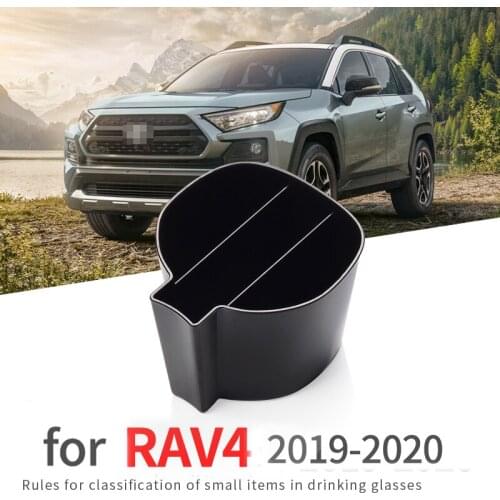 For Toyota RAV4 2019 2020 XA50 RAV 4 50 cup holder storage box accessories cup mat card phone storage box container