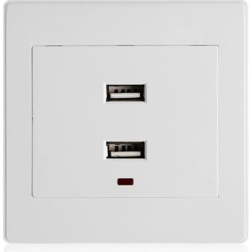 Dual USB Wall Socket Charger AC/DC Power Adapter Plug Electrical Outlet Plate Panel Socket