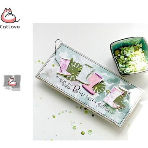 Catlove Rain Boots Metal Cutting Dies Scrapbooking Mold Knife Stencil Die Cuts Card Making DIY Craft Embossing New Dies For 2020