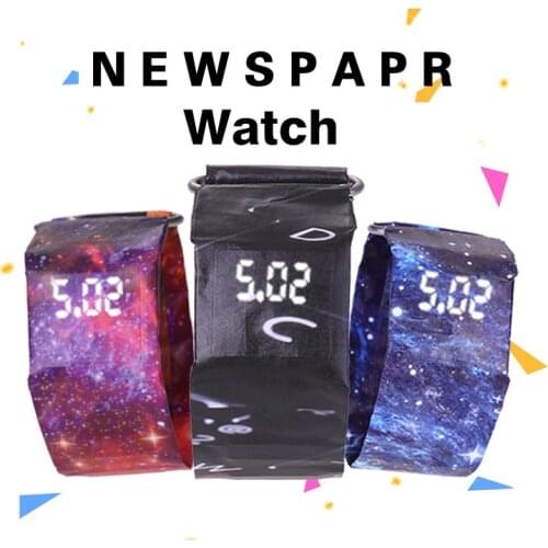 2018 Hot Creative Men LED Paper Watch Waterproof Watch Boy girl Student Paper Strap Digital Watches Relogio Feminino Hodinky