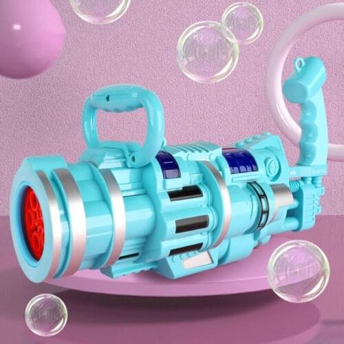 J60B Beach Outdoor Toy for Kid Interactive Electric Toy for Toddler Gatling Bubble Maker Musical Toy for Wedding Celebration