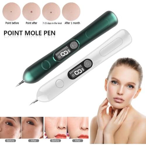 Plasma LCD Display Mole Removal Pen Laser Blemish Freckle Wart Dark Spot Blackhead Remover Skin Cleaning Beauty Tool USB Charged