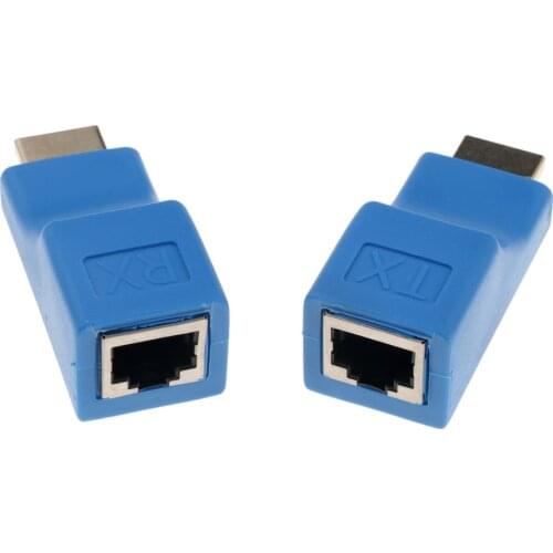 Hot HDMI Extender 4k RJ45 Ports LAN Network HDMI Extension Up To 30m Over CAT5e / 6 UTP LAN Ethernet Cable For HDTV HDPC