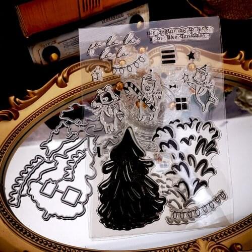 Panalisacraft Christmas Tree Metal Cutting Dies Craft Dies Scrapbooking Card Making Album Embossing Stencil Die Cut Decoration