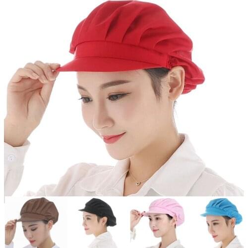 Unisex Mesh Visors Caps Cafe Bar Kitchen Restaurant Hotel Chef Uniform Waiter Work Wear Hats Men Women Breathable Workshop Caps