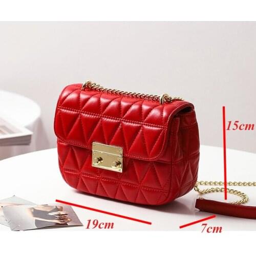 Flug women Genuine Leather Bag Sheepskin Messenger Bag Handbag Women Famous Brand Designer Female chain Handbag Shoulder Bag Sac