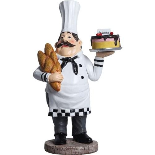 European Style Chef Wine Rack Resin Craft Home Decoration Accessories Wine Cabinet Decoration Ornaments Furnishing