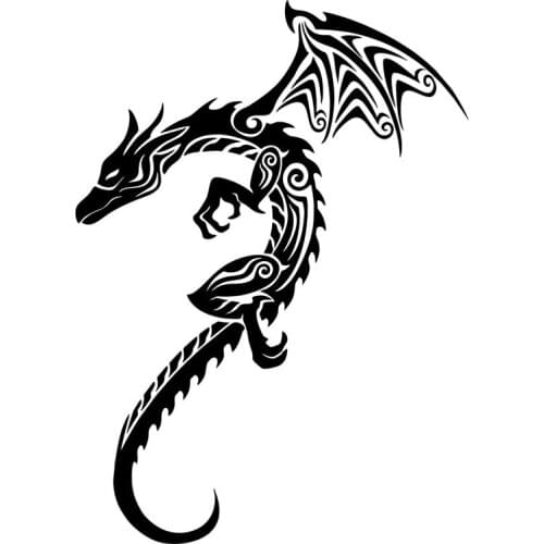 Decal waterproof tribal dragon PVC car personalized modeling diesel car sticker creative totem car sticker, 20cm * 14.cm