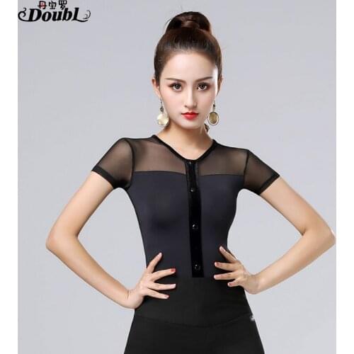Women Ballroom Dance costumes Newest Design Woman Modern Waltz Tango top/standard Competition short sleeve S-3XL