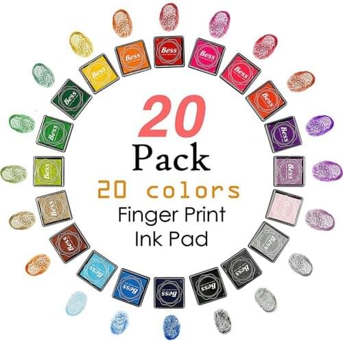 20 Water-Soluble Colors Ink Pad for DIY Scrapbooking Card Making Decor