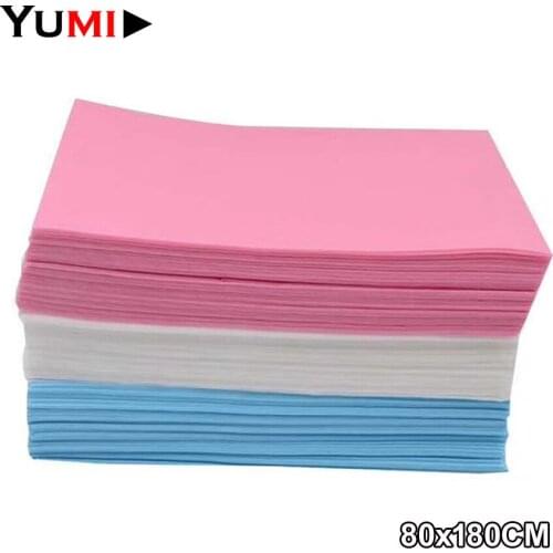 10pcs/pack Disposable Waterproof Non-Woven Cotton Bed Sheet Coverlet Table Cover For SPA Massage Salon Body Scrub 80x180cm