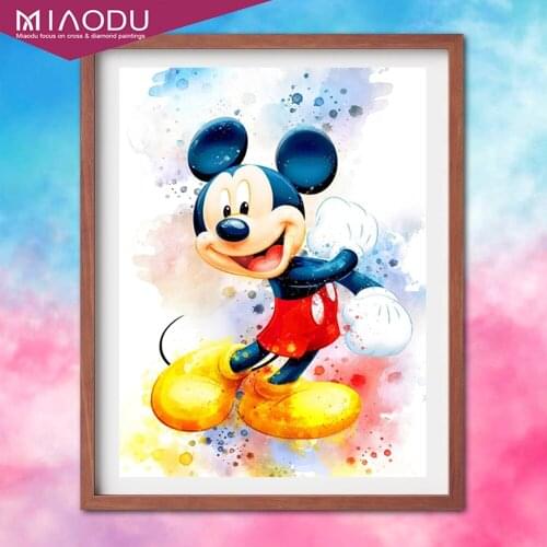 5D Diamond Painting Full Drill Square Disney Mickey Mouse and Donald Duck Embroidery Cross Stitch Mosaic Kids Room Decoration