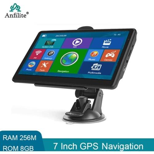 Anfilite 7inch wince Car GPS Navigation 8G 256m FM Bluetooth Navitel 2019 latest Map Sat nav Truck gps navigators vehicle GPS