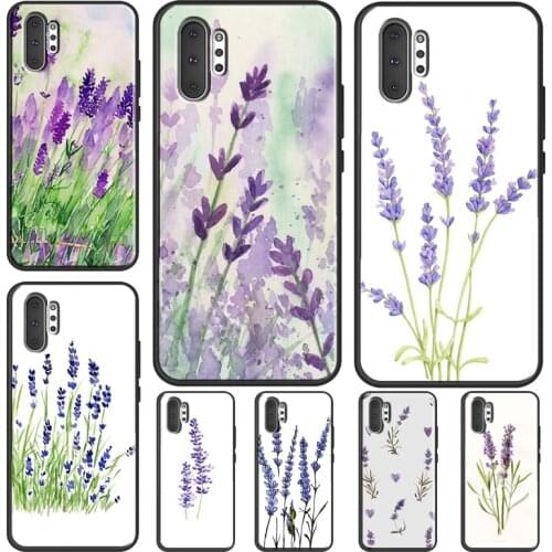 Lavender Purple Floral Painting Phone Case For Samsung Galaxy S21 Plus S20 FE S8 S10 S9 Plus Note 10 Note 20 Ultra Cover