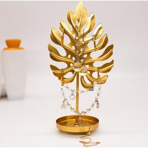 Jewelry Necklace Earring/Ring/Braclet Leaf Stand Display Organizer Holder Show Rack Gift Home Storage Decoration Jewelry Holder
