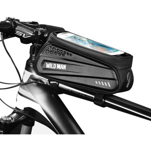 Cycling Bike Bag Phone Front Frame Bag Waterproof Bicycle Phone Mount Pouch Phone Case Holder Compatible