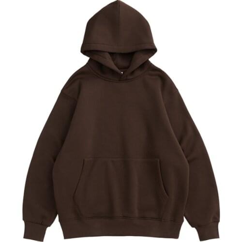 SODAWATER Harajuku Fleece Hoodies Unisex Streetwear Fashion Blank Oversized Hoodies Men Solid Color Hoodies Pullovers 169W