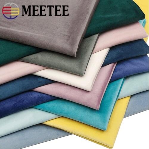 Meetee 50/100cm 146cm High-grade Thickened Velvet Fabric Solid Color Plush Fabric DIY Sofa Pillow Clothing Curtain Sew Accessory