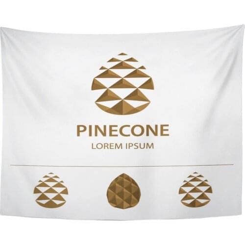 Tree Pine Cone Variations Low Polygonal Pinecone Furniture Tapestry Home Decor Wall Hanging for Living Room Bedroom Dorm 60x80