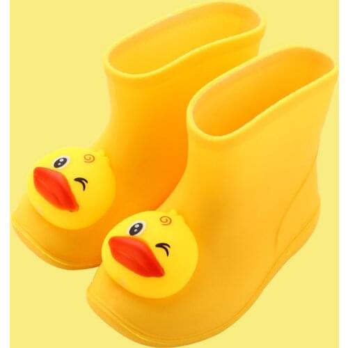 Fashion Toddler Infant Kids Baby Boys Girls Cartoon Printed PVC Rubber Non-slip Waterproof Breathable Rain Shoes Rain Boots#g4
