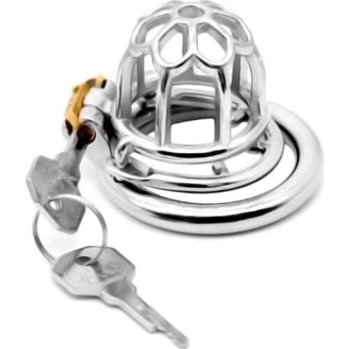 For Male Design Stainless Steel Male Chastity Device Stealth Lock Chastity Cage Sex Toys for Men Penis Lock Cockrings G262E
