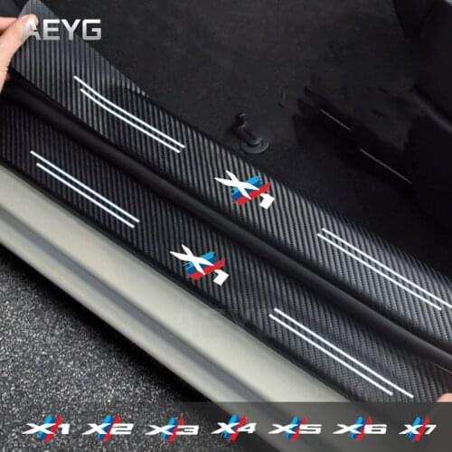 Car Door Sill Carbon Fiber Sticker For BMW X1 E84 F48 X2 F39 X3 F25 E83 G01 X4 G02 F26 X5 E70 E53 X6 E71 F16 X7 Accessories