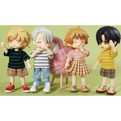 Ob11 baby clothes obitsu 11 GSC plain clothes short sleeve stripe versatile T-shirt 12 points BJD Molly