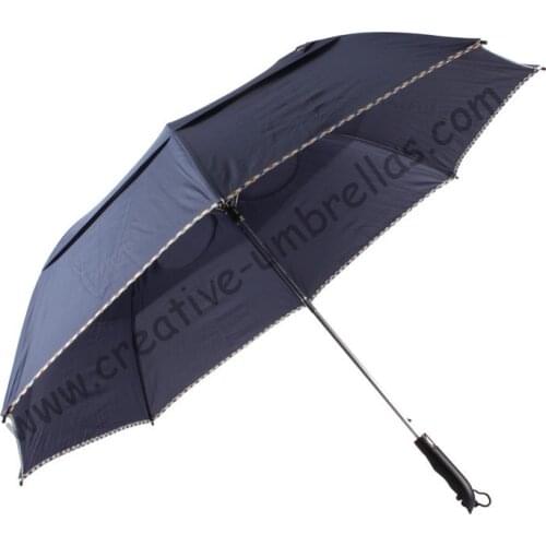 Professional making umbrellas,two fold golf umbrellas.hex-angular 50T steel shaft,auto open,manual close,double layer,windproof