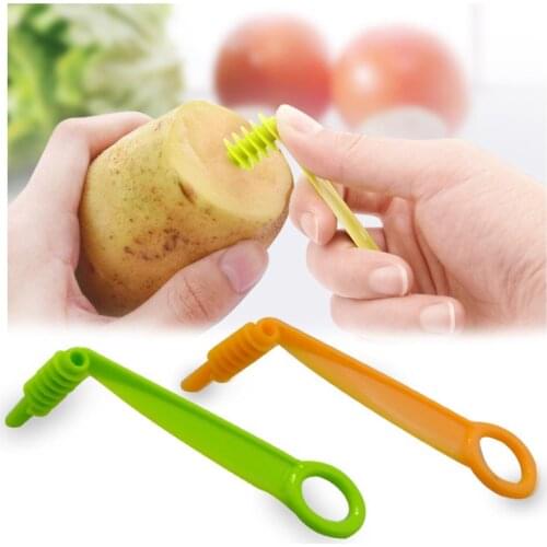 Manual Spiral Screw Slicer Blade Portable Slicer Cutter Potato Carrot Cucumber Vegetables Spiral Knife Dining Kitchen Accessorie