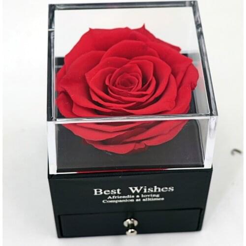 ROSE SPACE Mothers Day Gift Eternal Rose Dried Flower Unfade Flower Jewelry Box Christmas Valentines Day Girl Widding Gifts