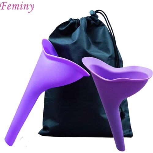Female Urination Device Reusable Silicone Female Urinal Foolproof Women Pee Funnel Allows Women to Pee Standing Up Outdoor Camp