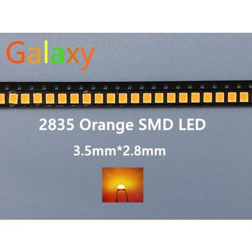 SMD LED 2835 lamp beads highlight 0.2W orange amber light-emitting diode/4000PCS
