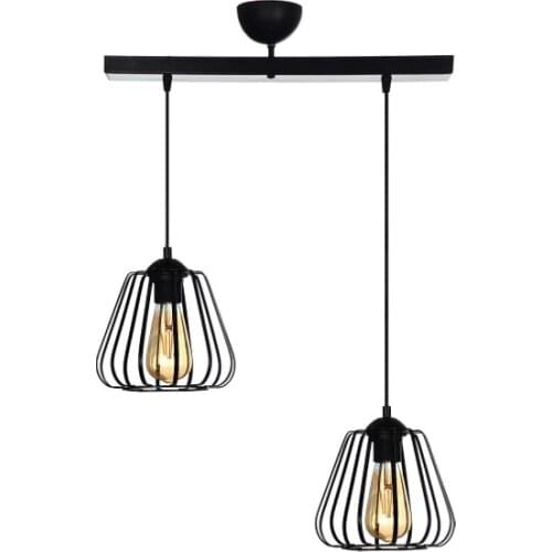 Modern 2021 Polat Lighting Azalea 2'li Row chandelier Black chandelier люстра