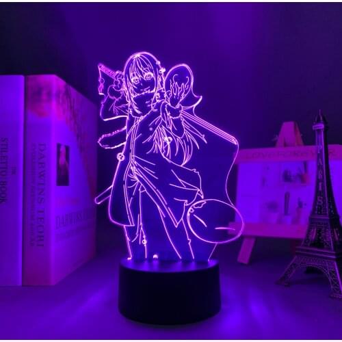 Anime Led Lamp That Time I Got Reincarnated As A Slime Rimuru Tempest for Kids Room Decor Slime Isekai 3d Light Manga TenSura