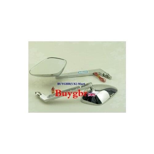 A for Fit Harley-Davidsion LED Turn signals integrated V-ROD XL any custom application Motorcycle Rear View Side Mirrors Buygbr