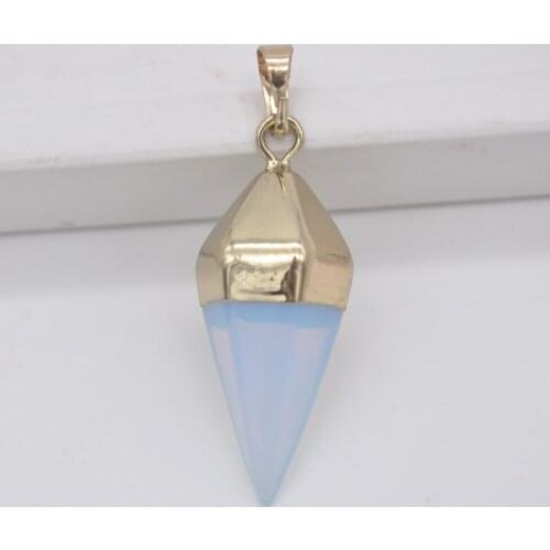 Opal Bead GEM Pendant Jewelry W021