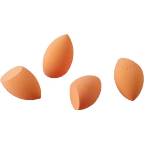 Zq Cosmetic Egg Set of Four Cotton Puff Smear-Proof Makeup Wet and Dry Smear-Proof Makeup Small Tangerine Egg