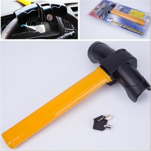 1 x High Quality Universal T Type Car SUV Truck Anti-Theft Security Rotary Steering Wheel Lock Locks With 2 Keys