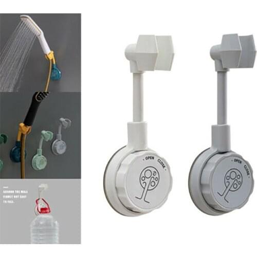 1PC Universal Shower Holder Base Adjustable Bathroom Shower Head Hand Held Bracket Suction Cup Stand Punching Free Detachable