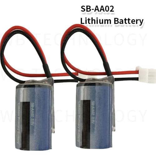 2pcs Original New Korea Tekcell SB-AA02 3.6V 1/2AA LS14250 ER14250 PLC Lithium Battery backup Batteries with plugs connectors