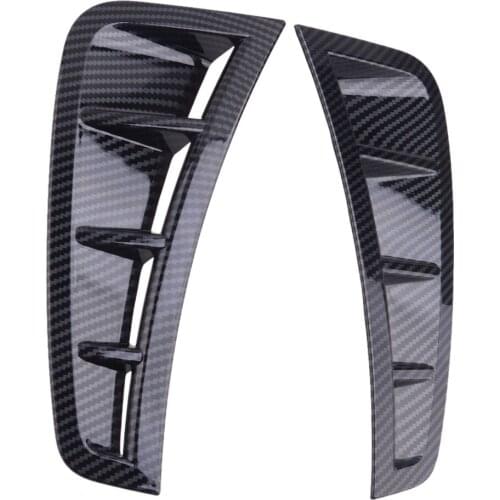 2Pcs Car Front Bumper Side Air Outlet Cover Molding Trim Decor Carbon Fiber Style Black ABS Fit for Hyundai Sonata 2020 2021