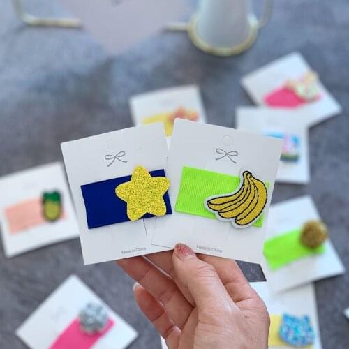 Jolly S 2pcs Flower Crown Hair Clips For Baby Girl Kids Korean Cute Snap Fruit Clip 5cm Barrettes Girls Hair Accessories