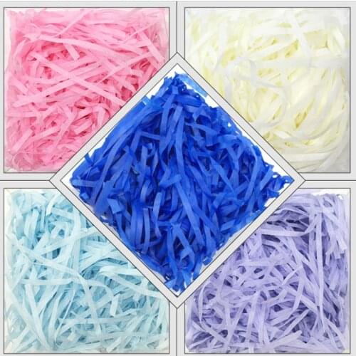 30g/50g/100g Colorful Shredded Crinkle Cut Paper Shred Filler For Wedding Birthday Party Gift Box Decoration DIY Gifts Packaging