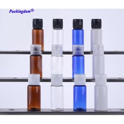 50pcs Packaging Empty Lotion Bottle Tube Flip Butterfly Cap Small Containers Mini Sample Container Cosmetic Plastic Packing 15ml