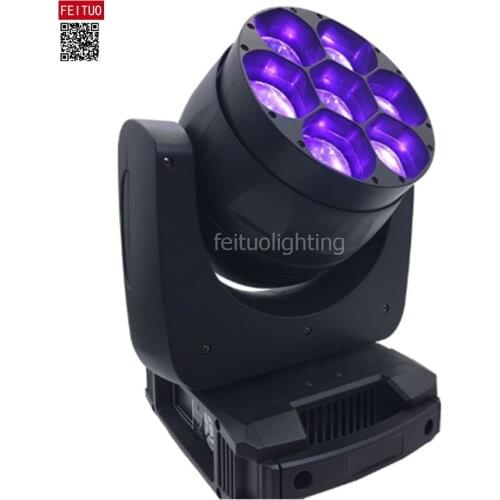 8/lot led beam bee eye 7x40w rgbw 4 in 1 Zoom Wash Moving Head lyre led zoom rotating stage light