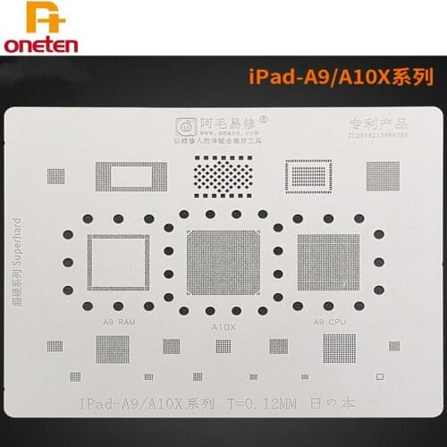 Amaoe BGA Reballing Stencil for iPad-A9/A10X 2nd iPad Pro 2017/CPU Steel Mesh Repair Tools
