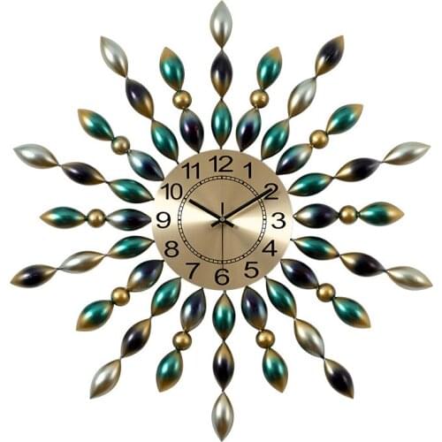 American clock mute wall clock living room European-style European clock fashion household creative quartz clock large wall watc