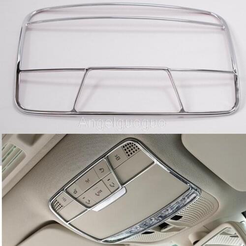 Angelguoguo Car Reading Light Cover trim decoration strips Interior roof Lamp Frame For Mercedes Benz C Class W205 GLC E W213